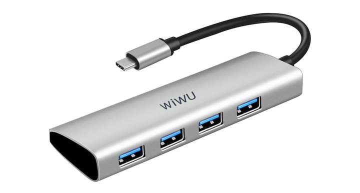 Multiport USB Type-C Hub Adapter (Silver)